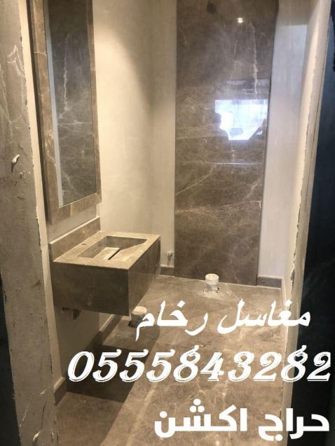 مغاسل رخام ، صور ديكورات حمام مودرن