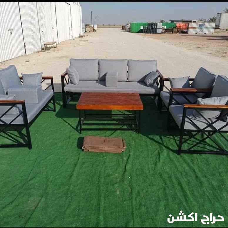 جلسات خارجيه خشب وحديد 