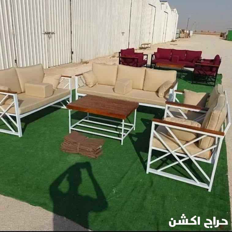 جلسات خارجيه خشب وحديد 