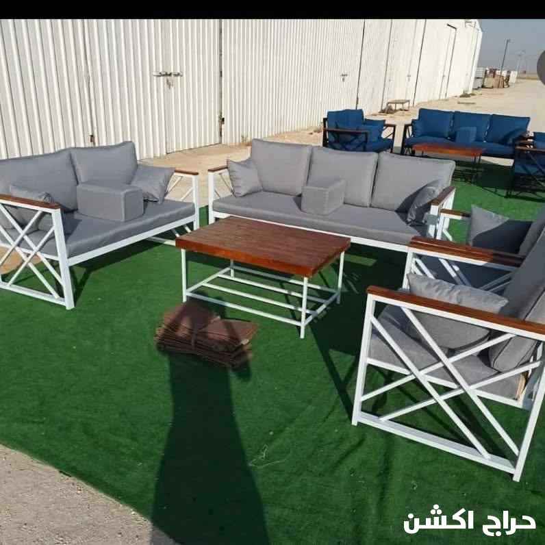 جلسات خارجيه خشب وحديد 