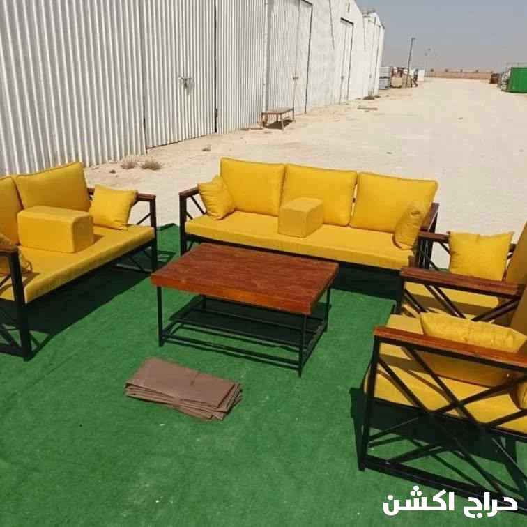 جلسات خارجيه خشب وحديد 