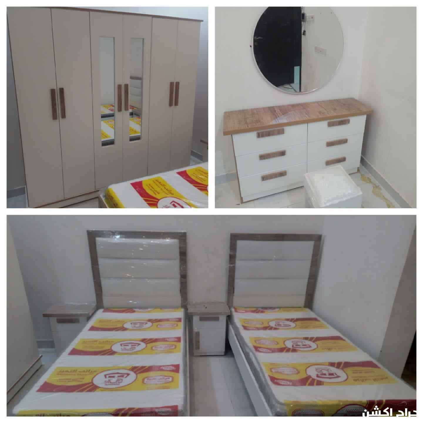 غرف نوم نفرين واطفال جاهزة بسعر المصنع