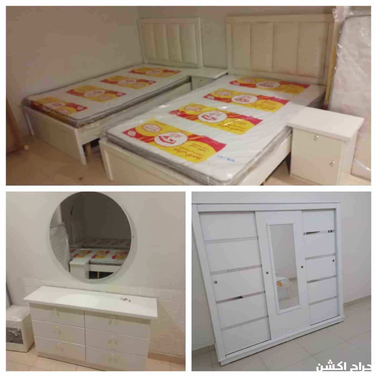 غرف نوم نفرين واطفال جاهزة بسعر المصنع